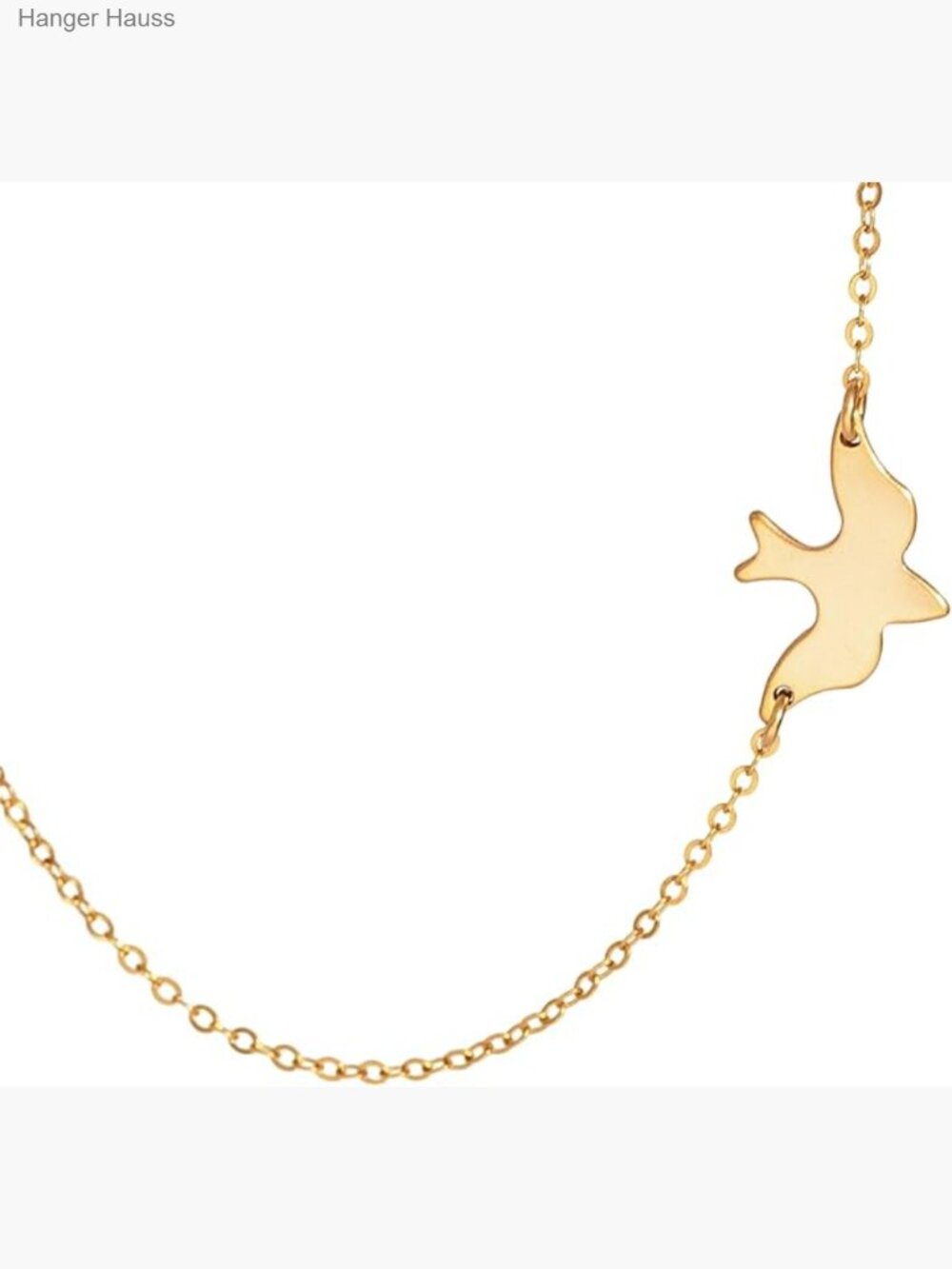 Dainty Flying Bird Pendant Necklace, Sterling Silver or Gold Filled, Adjustable